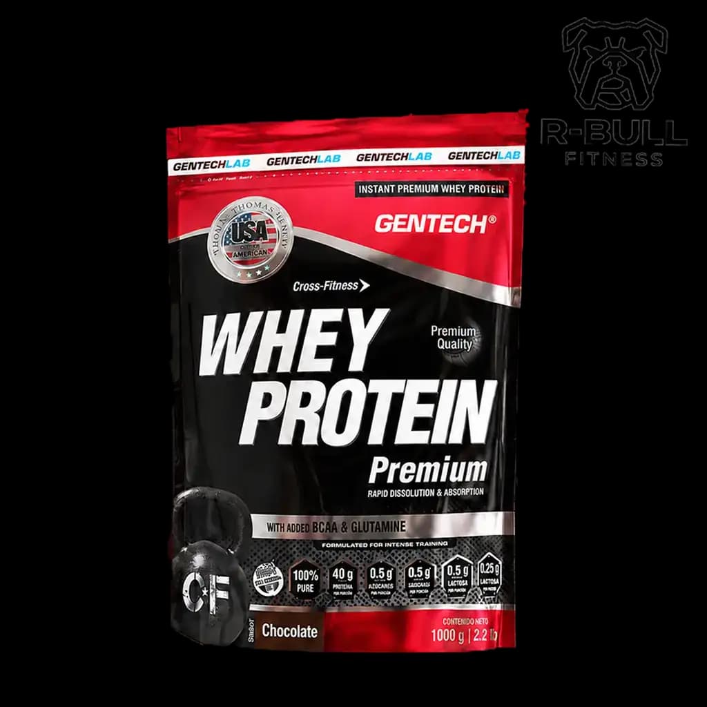 Whey Protein Premium 1Kg Gentech - Sabor Chocolate