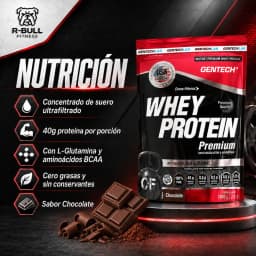 Whey Protein Premium 1Kg Gentech - Sabor Chocolate