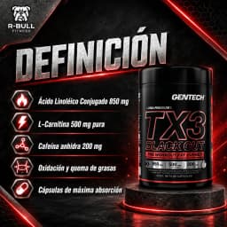 TX3 Black Cut Gentech 60 Cápsulas