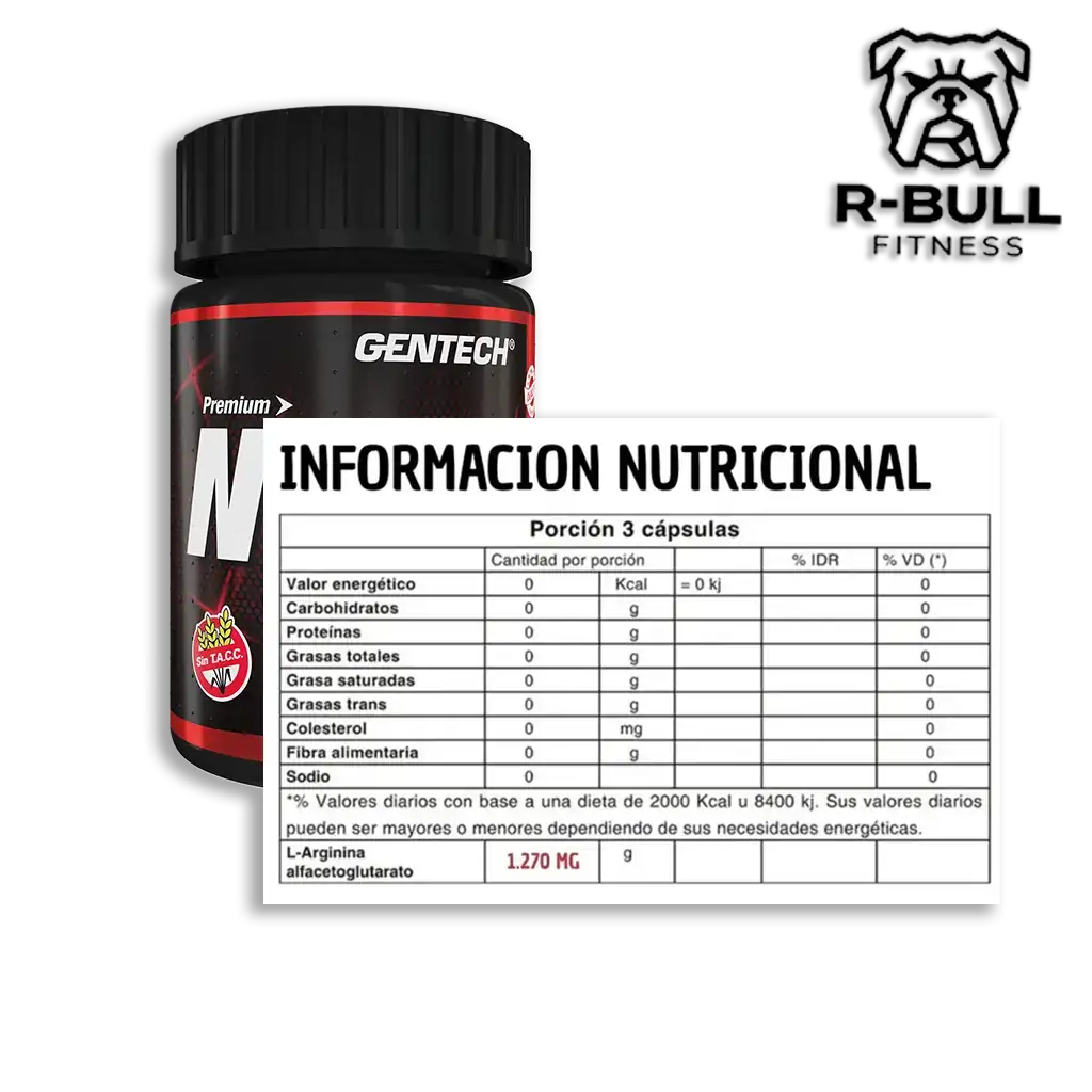 Óxido Nítrico Gentech 90 Cápsulas