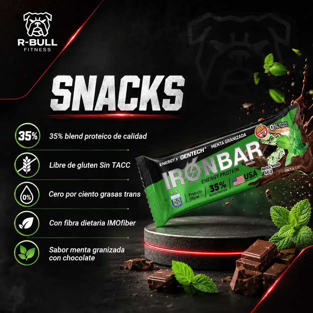 Caja Iron Bar AFA x12 - Sabor Menta Granizada
