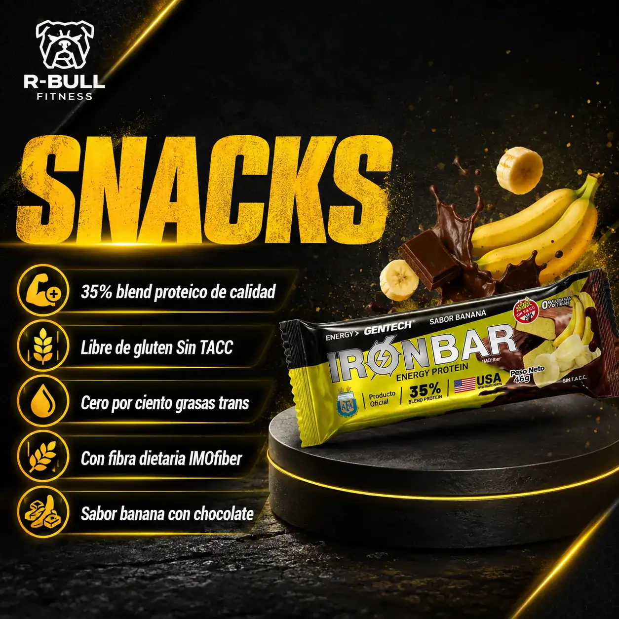 Caja Iron Bar AFA x20 - Sabor Banana