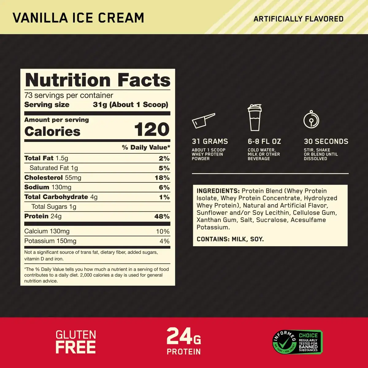 ON Gold Standard 100% Whey Protein 5lbs Milk Choco
