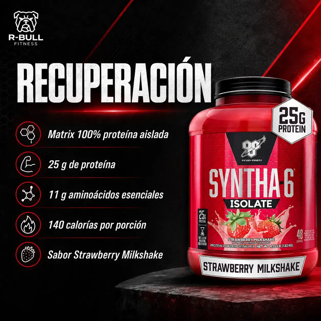 BSN Syntha-6 Isolate 912g (Strawberry Milkshake)